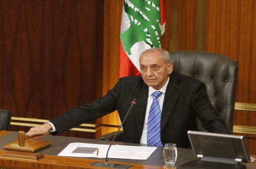 Jefe del parlamento libanés advierte sobre falta de gobierno